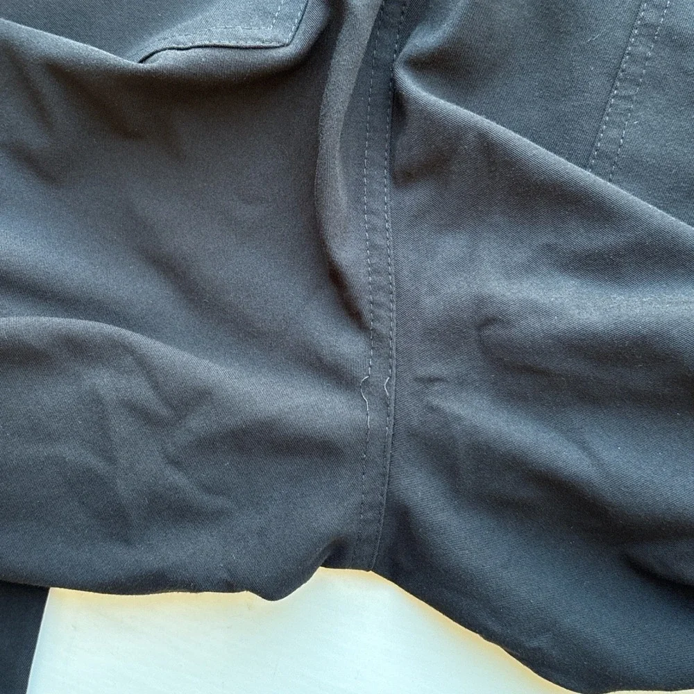 FIGS Technical Collection Men XL Scrub Pants Black Cargo Straight Leg Drawstring